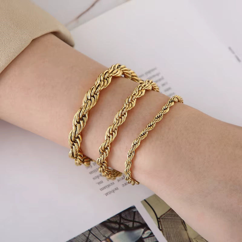Stainless Steel Rope Chain Bracelet